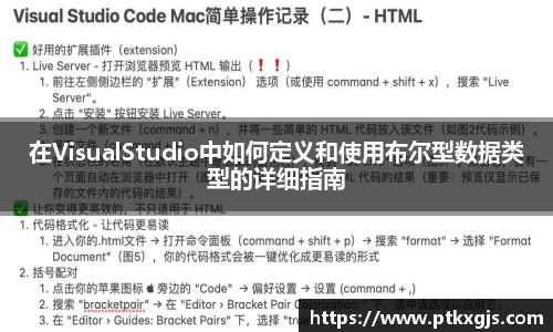 在VisualStudio中如何定义和使用布尔型数据类型的详细指南